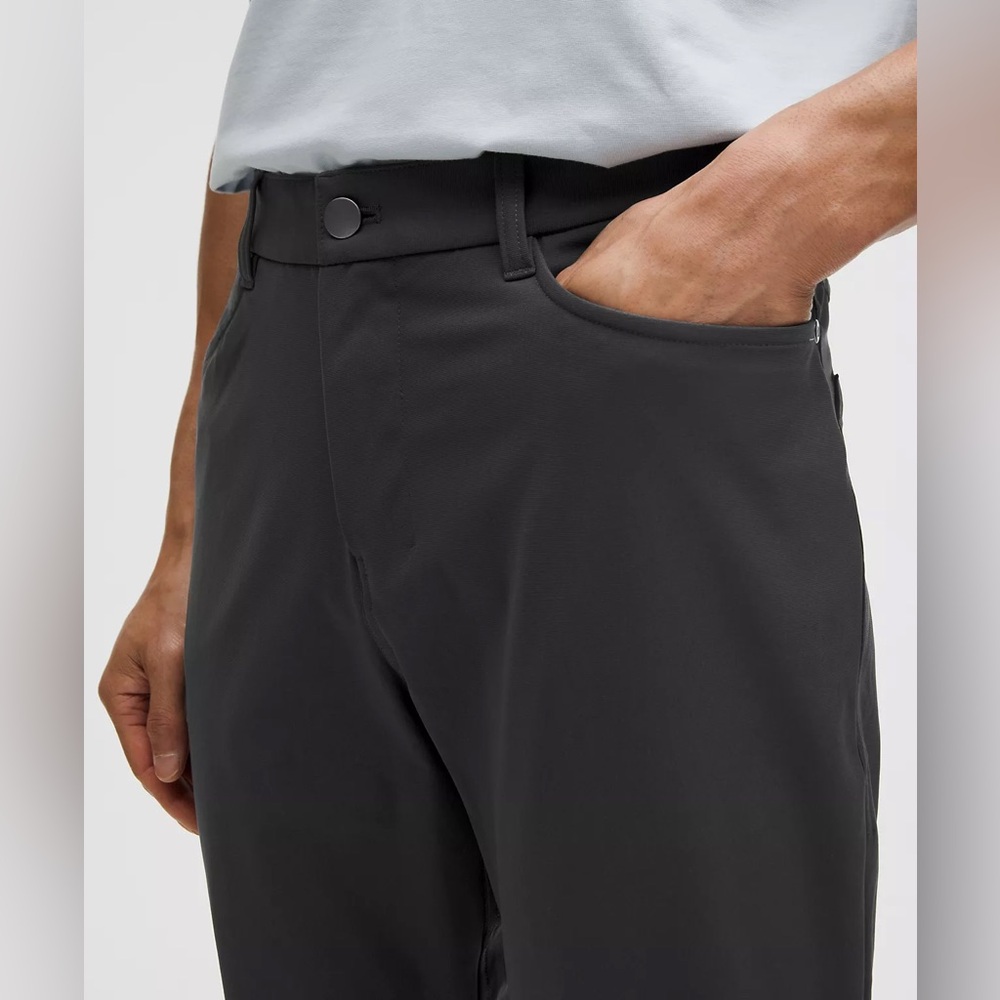 Men’s Lulu lemon athletica dark grey charcoal ABC pants slacks